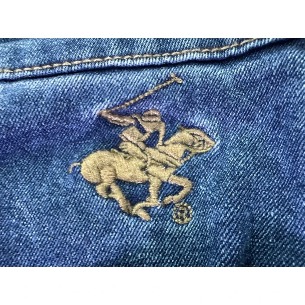 Beverly Hills Polo Club Men's Jeans Blue Acid Wash‎ Whiskered Straight Leg 38x30
